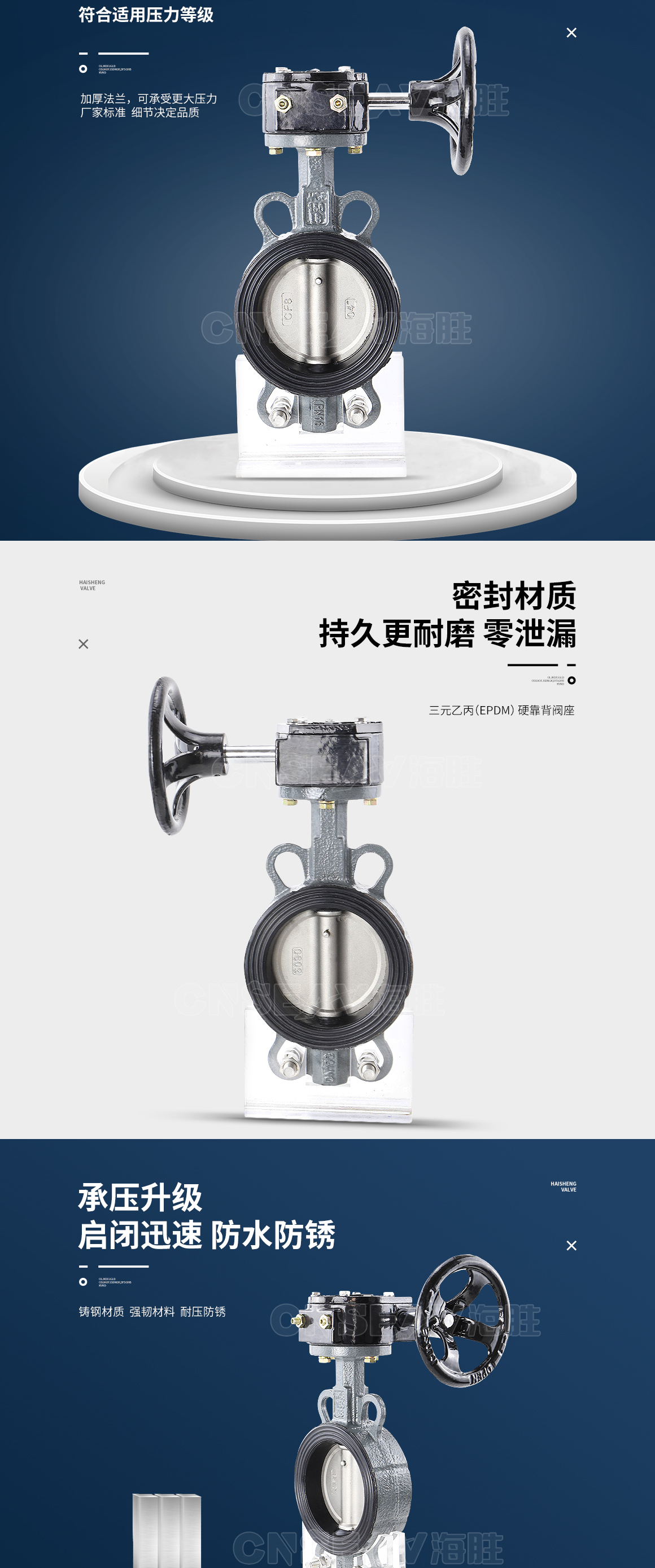 涡轮手动蝶阀D371X图片