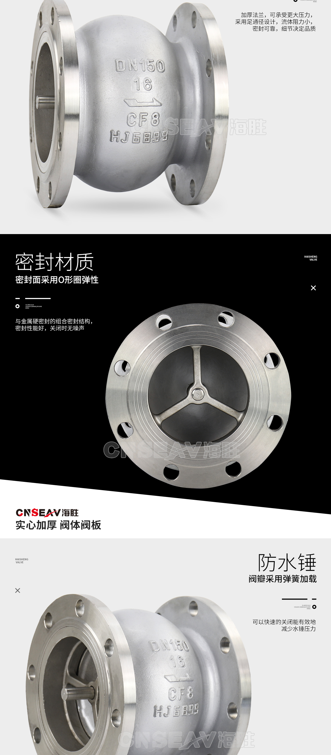 不锈钢消声止回阀HC41X-16P图片